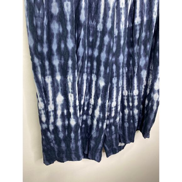 Democracy Blue White Tie Dye Smocked Elastic Waist Pants Women's Plus Size 3X - Picture 3 of 7